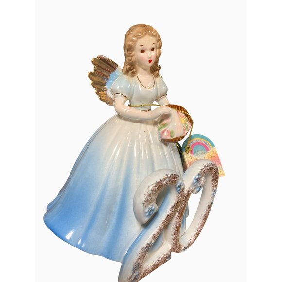 Vintage Porcelain Birthday Girl Figurine Age 20 Collectible Ceramic Statue - Picture 6 of 16